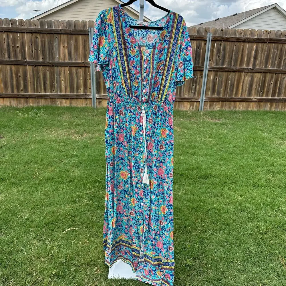 Pinup Fashion Maxi Sealed Dress 20W - Picture 1 of 5